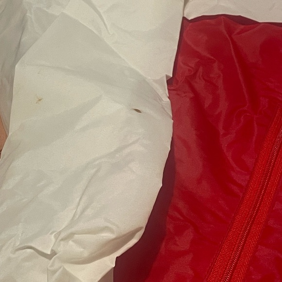 Vintage 70s K Way Windbreaker red & white size large NWT - Picture 4 of 9